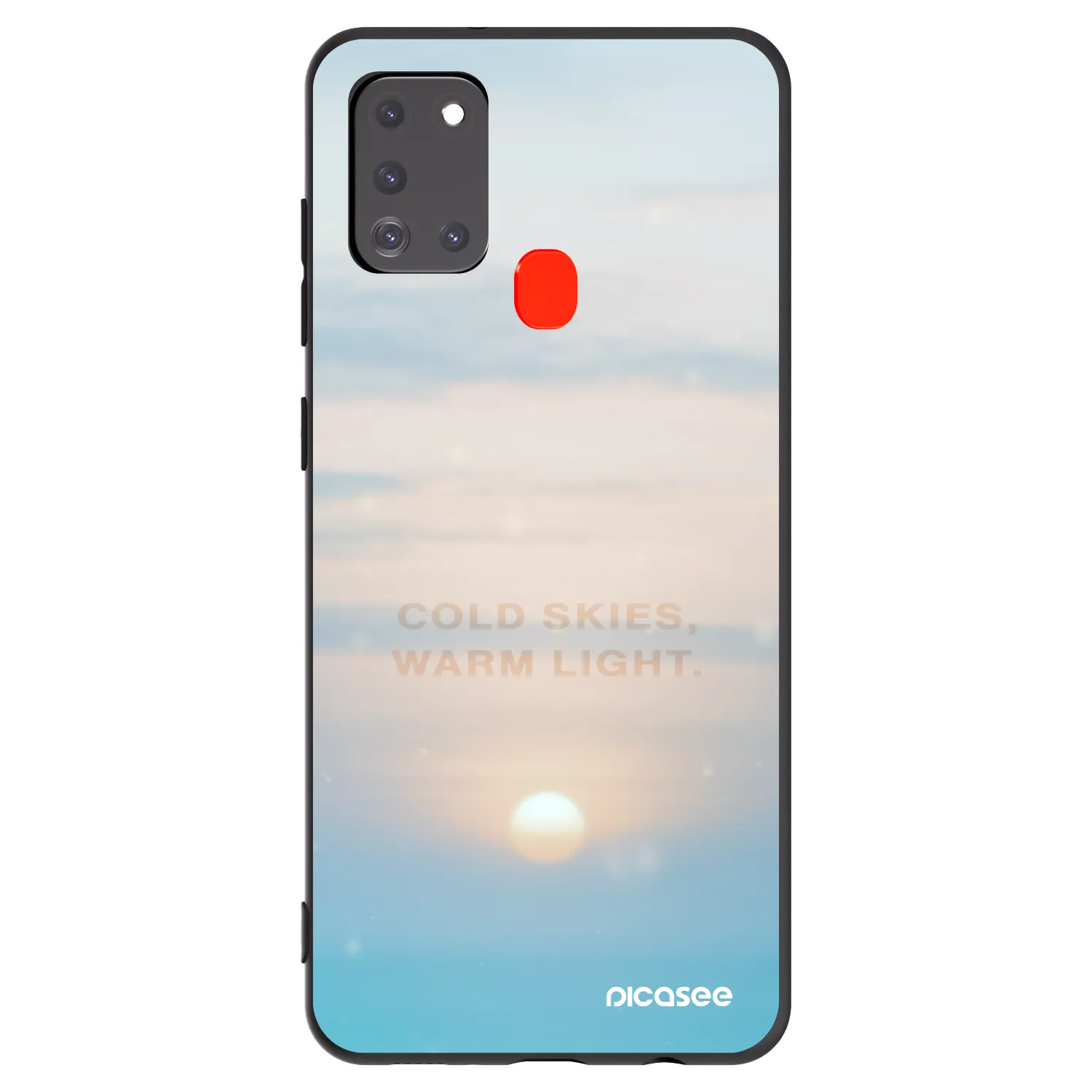 Picasee silikonový černý obal pro Samsung Galaxy A21s - COLD SKIES