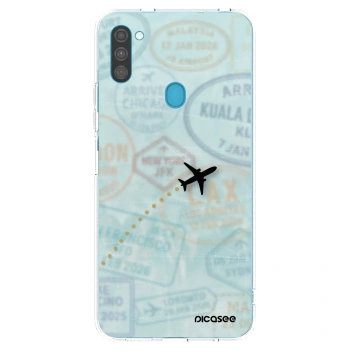 Picasee silikonový průhledný obal pro Samsung Galaxy M11 - FLIGHT PATH