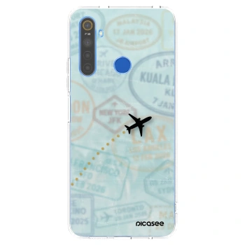 Picasee silikonový průhledný obal pro Realme 5 - FLIGHT PATH