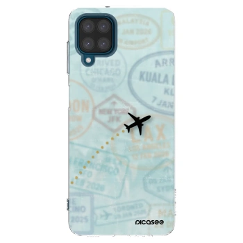 Picasee silikonový průhledný obal pro Samsung Galaxy A12 A125F - FLIGHT PATH