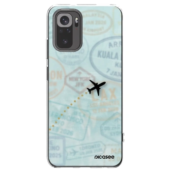 Picasee silikonový průhledný obal pro Xiaomi Redmi Note 10 - FLIGHT PATH