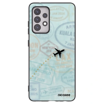 Picasee silikonový černý obal pro Samsung Galaxy A52 5G A525F - FLIGHT PATH