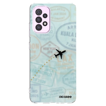 Picasee silikonový průhledný obal pro Samsung Galaxy A32 5G A326B - FLIGHT PATH