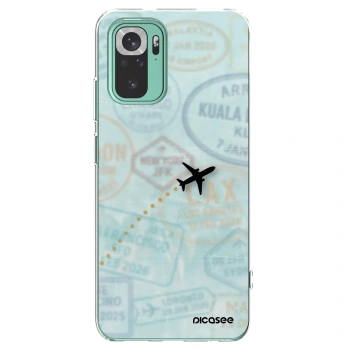 Picasee silikonový průhledný obal pro Xiaomi Redmi Note 10 Pro - FLIGHT PATH