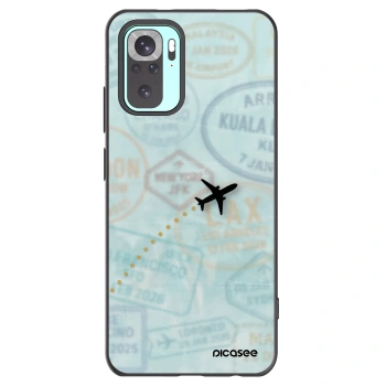 Picasee silikonový černý obal pro Xiaomi Redmi Note 10 Pro - FLIGHT PATH