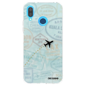 Picasee silikonový průhledný obal pro Huawei P20 Lite - FLIGHT PATH