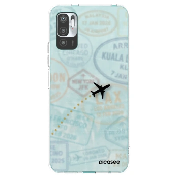 Picasee silikonový průhledný obal pro Xiaomi Redmi Note 10 5G - FLIGHT PATH
