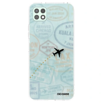 Picasee silikonový průhledný obal pro Samsung Galaxy A22 A226B 5G - FLIGHT PATH