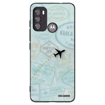 Picasee silikonový černý obal pro Motorola Moto G60 - FLIGHT PATH