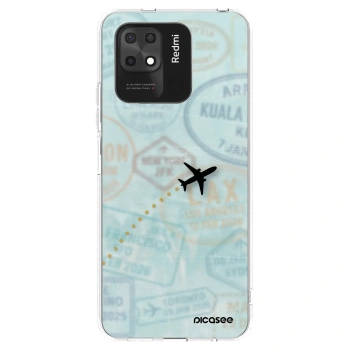 Picasee silikonový průhledný obal pro Xiaomi Redmi 10C - FLIGHT PATH