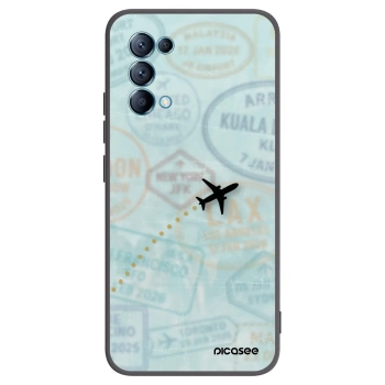 Picasee silikonový černý obal pro OPPO Reno 5 5G - FLIGHT PATH