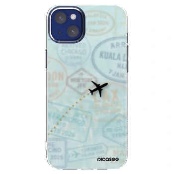 Picasee silikonový průhledný obal pro Apple iPhone 14 Plus - FLIGHT PATH