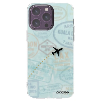 Picasee silikonový průhledný obal pro Apple iPhone 14 Pro Max - FLIGHT PATH