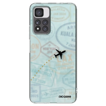 Picasee silikonový průhledný obal pro Xiaomi Redmi Note 11 Pro+ 5G - FLIGHT PATH