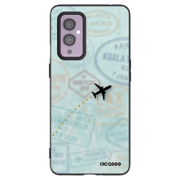 Picasee silikonový černý obal pro OnePlus 9 - FLIGHT PATH