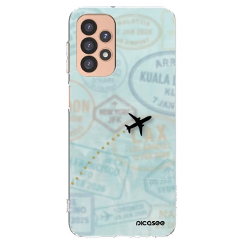 Picasee silikonový průhledný obal pro Samsung Galaxy A23 A236B 5G - FLIGHT PATH