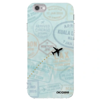 Picasee silikonový průhledný obal pro Apple iPhone 6/6S - FLIGHT PATH