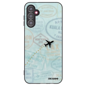 Picasee silikonový černý obal pro Samsung Galaxy A14 4G A145R - FLIGHT PATH