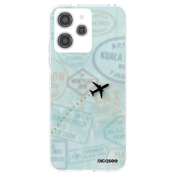 Picasee silikonový průhledný obal pro Xiaomi Redmi 12 4G - FLIGHT PATH