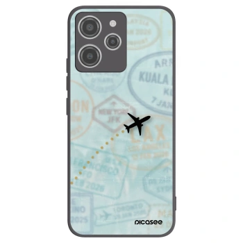 Picasee silikonový černý obal pro Xiaomi Redmi 12 4G - FLIGHT PATH