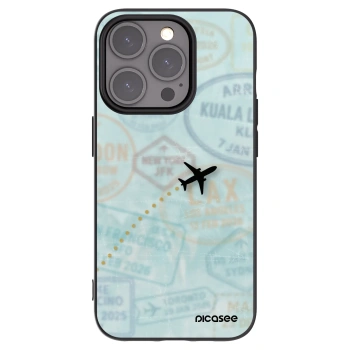 Picasee silikonový černý obal pro Apple iPhone 15 Pro - FLIGHT PATH