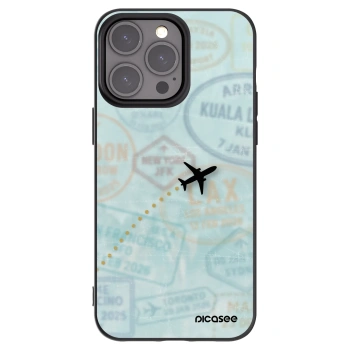 Picasee silikonový černý obal pro Apple iPhone 15 Pro Max - FLIGHT PATH