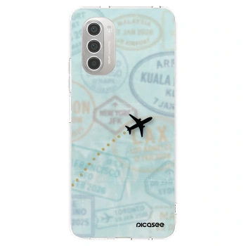 Picasee silikonový průhledný obal pro Motorola Moto G51 - FLIGHT PATH