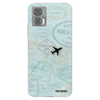 Picasee silikonový průhledný obal pro Motorola Edge 30 Neo - FLIGHT PATH