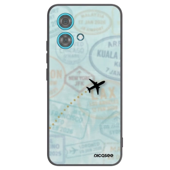 Picasee silikonový černý obal pro Motorola Edge 40 Neo - FLIGHT PATH