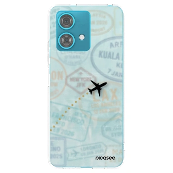 Picasee silikonový průhledný obal pro Motorola Edge 40 Neo - FLIGHT PATH