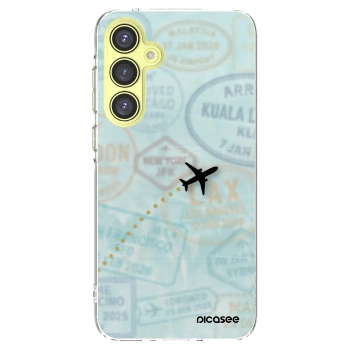 Picasee silikonový průhledný obal pro Samsung Galaxy A35 5G A356B - FLIGHT PATH