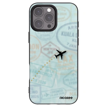 Picasee silikonový černý obal pro Apple iPhone 16 Pro Max - FLIGHT PATH