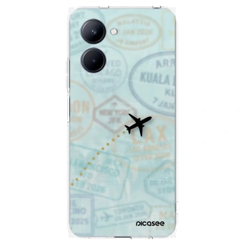 Picasee silikonový průhledný obal pro Realme C33 (2023) - FLIGHT PATH