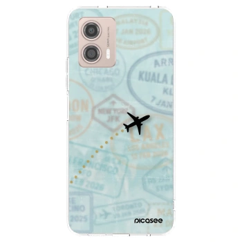 Picasee silikonový průhledný obal pro Motorola Moto G53 5G - FLIGHT PATH