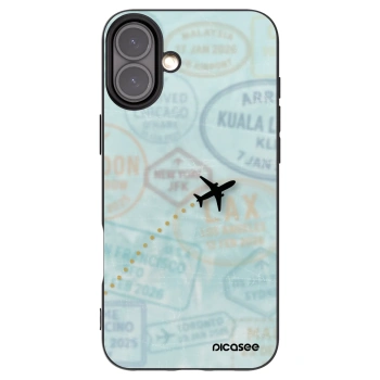 Picasee silikonový černý obal pro Apple iPhone 16 Plus - FLIGHT PATH
