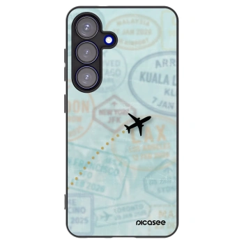 Picasee silikonový černý obal pro Samsung Galaxy S25 5G - FLIGHT PATH