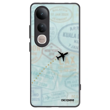 Picasee silikonový černý obal pro Vivo V50 Lite 5G - FLIGHT PATH