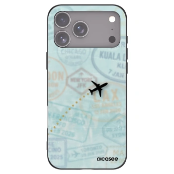 Picasee silikonový černý obal pro Apple iPhone 17 Pro Max - FLIGHT PATH