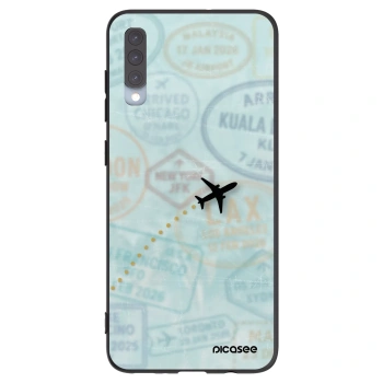 Picasee silikonový černý obal pro Samsung Galaxy A70 A705F - FLIGHT PATH