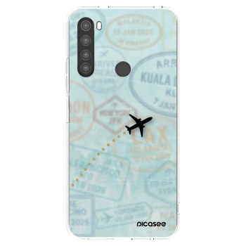 Picasee silikonový průhledný obal pro Xiaomi Redmi Note 8 - FLIGHT PATH
