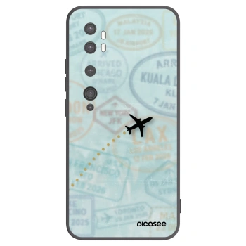 Picasee silikonový černý obal pro Xiaomi Mi Note 10 (Pro) - FLIGHT PATH
