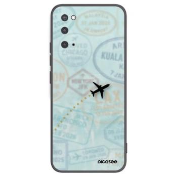 Picasee silikonový černý obal pro Samsung Galaxy S20 G980F - FLIGHT PATH