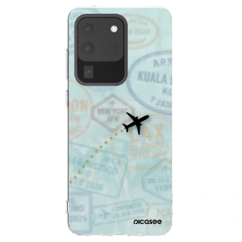 Picasee silikonový průhledný obal pro Samsung Galaxy S20 Ultra 5G G988F - FLIGHT PATH