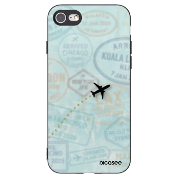 Picasee silikonový černý obal pro Apple iPhone SE 2020 - FLIGHT PATH