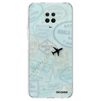 Picasee silikonový průhledný obal pro Xiaomi Redmi Note 9 Pro - FLIGHT PATH