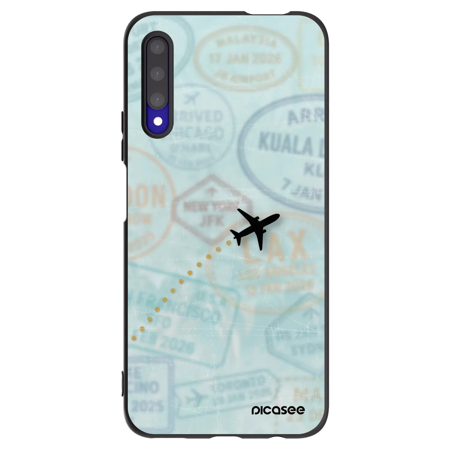 Picasee silikonový černý obal pro Honor 9X Pro - FLIGHT PATH