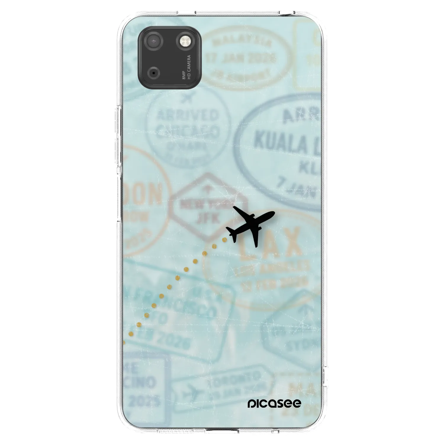 Picasee silikonový průhledný obal pro Huawei Y5P - FLIGHT PATH