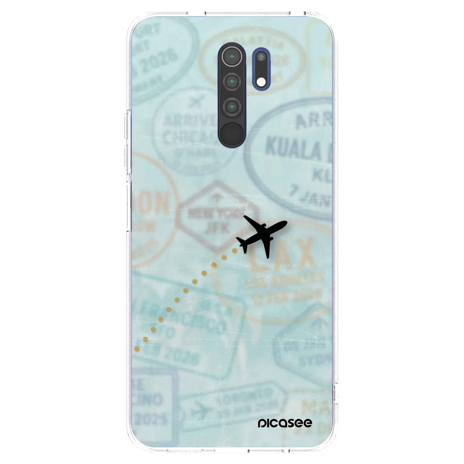 Picasee silikonový průhledný obal pro Xiaomi Redmi 9 - FLIGHT PATH