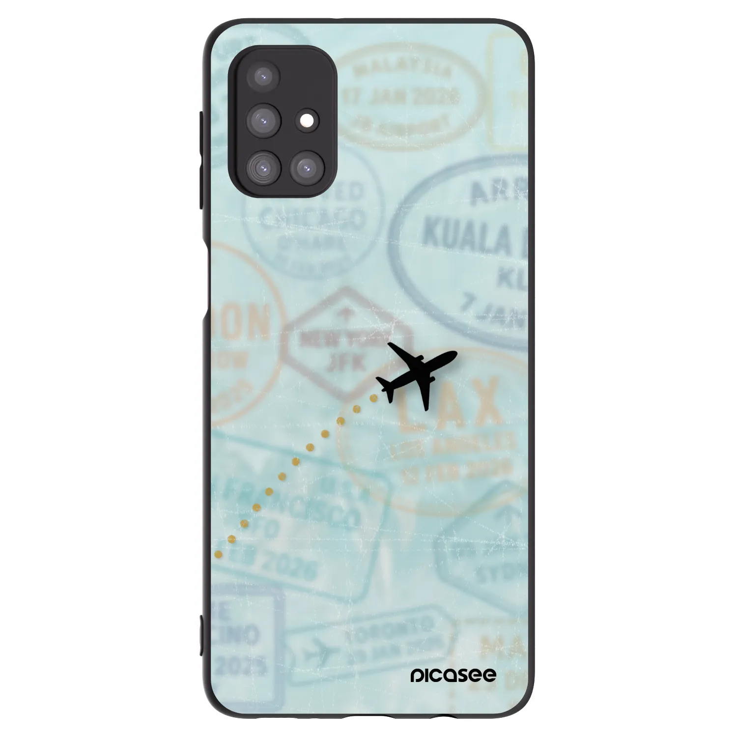 Picasee silikonový černý obal pro Samsung Galaxy M31s - FLIGHT PATH