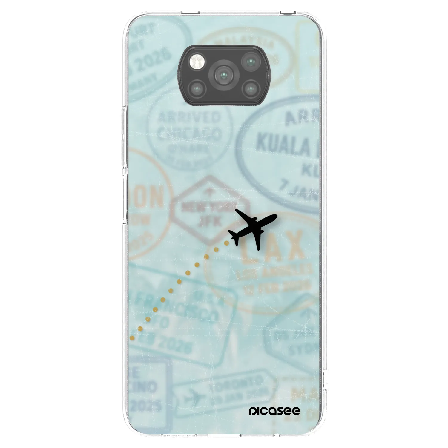Picasee silikonový černý obal pro Xiaomi Poco X3 - FLIGHT PATH
